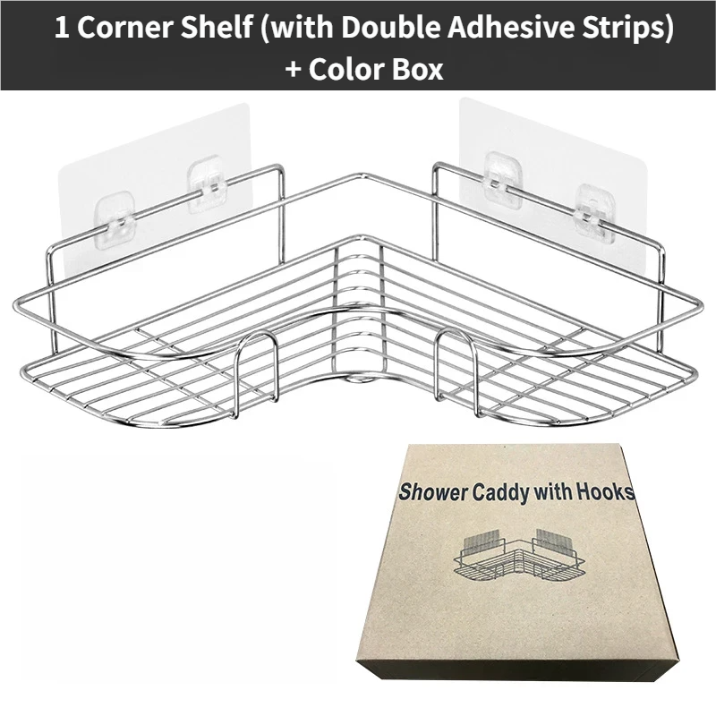 Mensola angolare Black-1 (con doppie strisce adesive) + scatola colorata