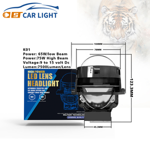 K01 65w 6500k otomotiv aydınlatma sistemi yeni varış 3 inç 9-15v araba Bi Led projektör Lens 3.0 - Product Image 2
