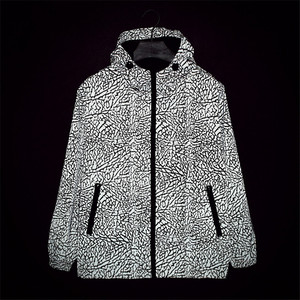 定制不规则图案夹克男士防水3m反光风衣男士夹克 - Product Image 1