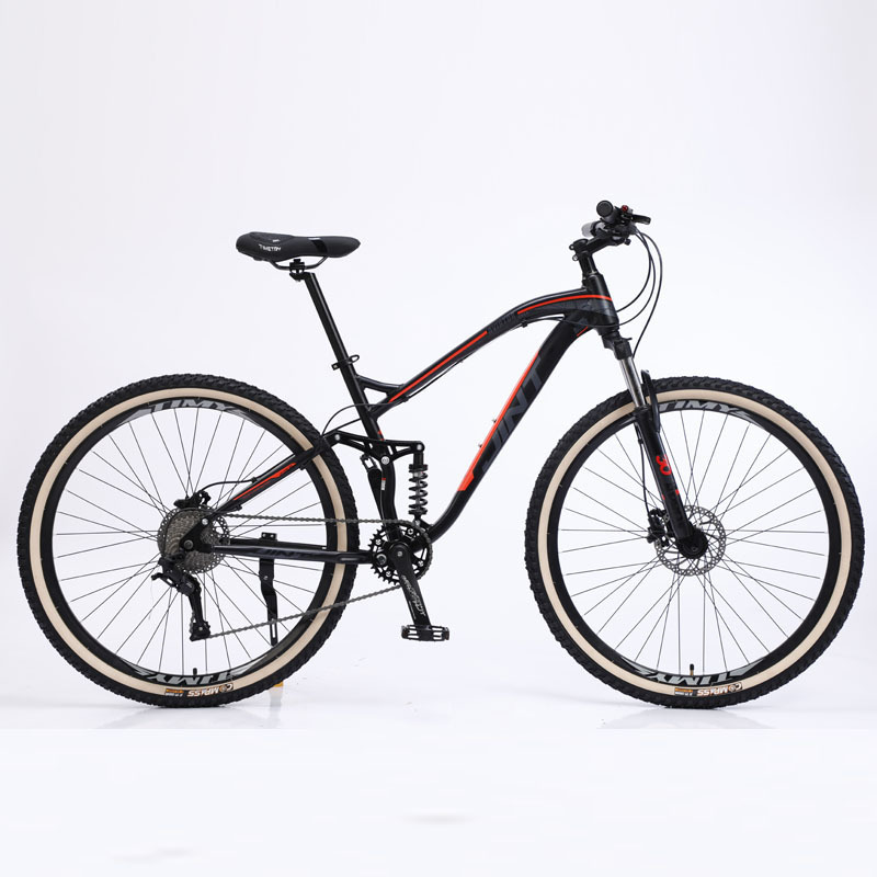 Gray-orange 9-speed hydraulic brake with brown sidewall tires
