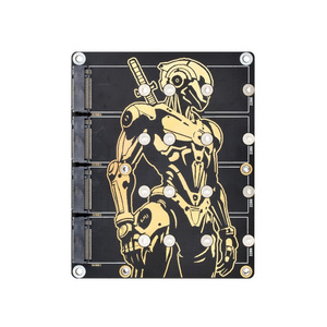 PCIe zu 4-Ch M.2 Adapter platine für Raspberry Pi 5 unterstützt 4-Kanal-NVMe-Solid-State-Antriebe, die den Raspberry Pi 5 NVMe antreiben - Product Image 2