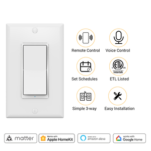スマートライトスイッチ壁掛けWiFi電話アプリコントロールAlexa Google Homeスマートスイッチ - Product Image 3