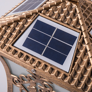 2Meter chiếu sáng Retro cảnh quan cho Châu Âu trụ cột đèn hiện đại Led Ngoài Trời năng lượng mặt trời Vườn cổng cột ánh sáng cổng ánh sáng ngoài trời - Product Image 5