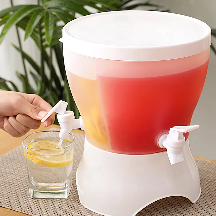 Cubo giratorio de gran capacidad con diseño de divisor, cubo de agua fría hecho en casa, cubo para bebidas, refrigerador, hervidor frío, contenedor de almacenamiento de alimentos