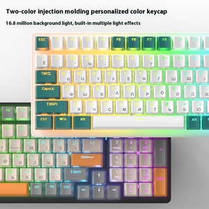 Teclado mecánico ruso Wolf K3 gratis, 980 teclas, idioma del Reino Unido, RGB, retroiluminado, personalizado, teclado de ordenador, portátil USB BT - Product Image 3