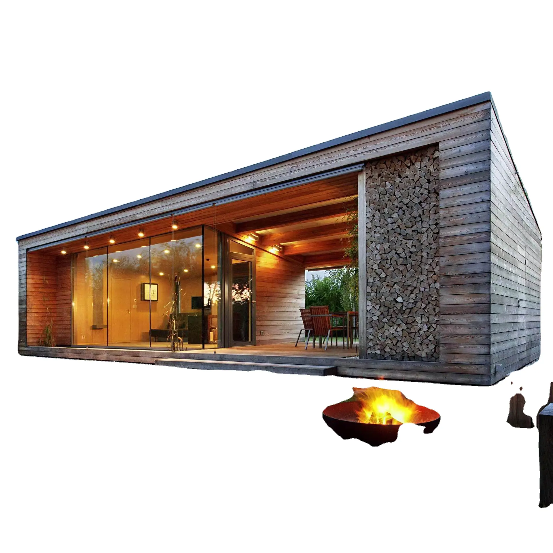Resort anticorrosivo in legno massello chalet esterno Homestay villa a prova di umidità in legno