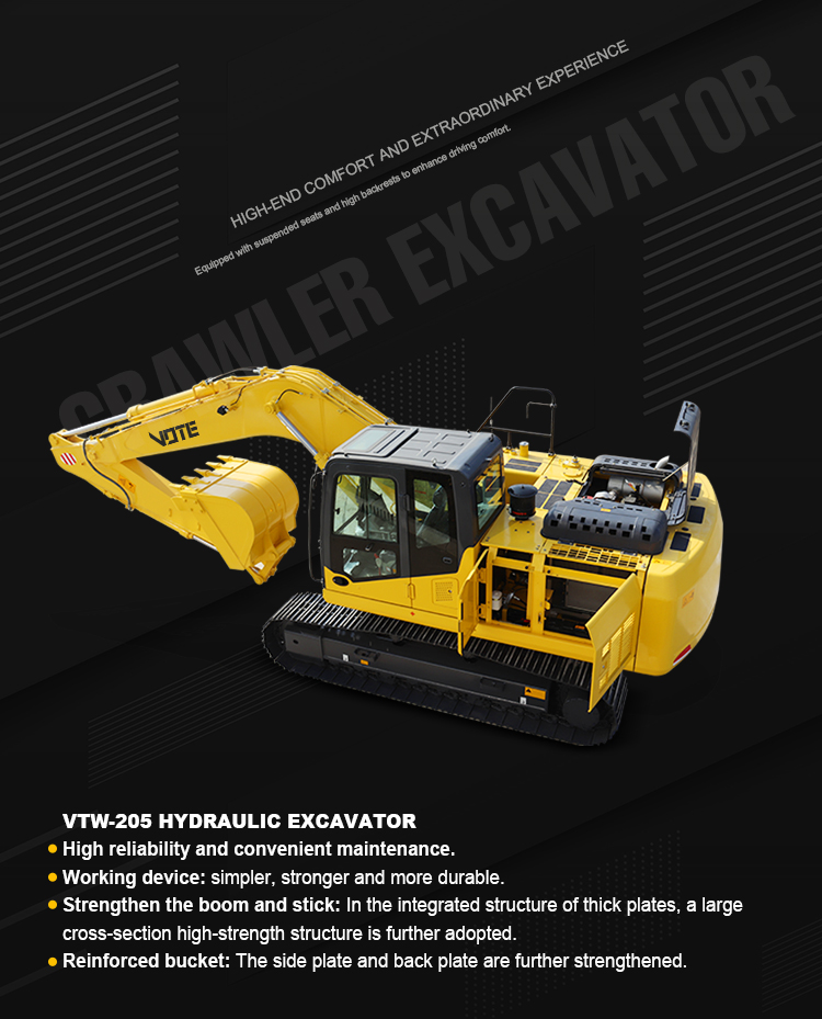 CE/ISO 20.5 ton large excavator digger for sale China machinery long crawler excavators prices Africa