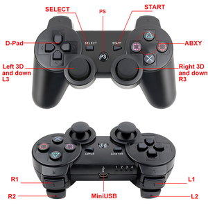PS3 BT游戏手柄游戏杆双振动无线视频游戏控制器，带USB电缆 - Product Image 5