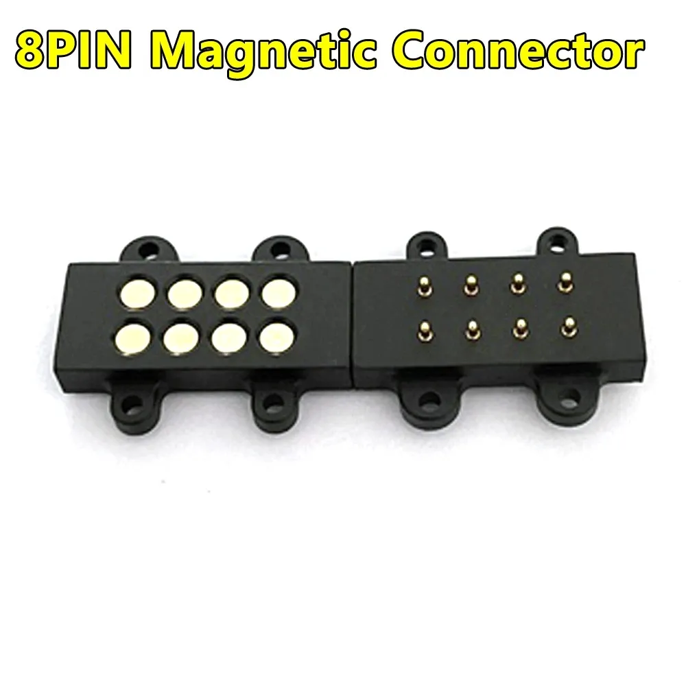 8-контактный магнитный разъем Pogo Pin 8 позиций 6-контактный 2-контактный пружинный контактный разъем 8 P для зарядки кабеля передачи данных