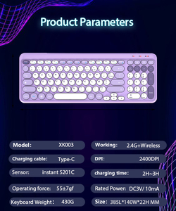 Teclado de tijeras 2,4G, Mini teclado inalámbrico de oficina, estructura de tijeras delgada Bluetooth, teclado USB estándar multimedia