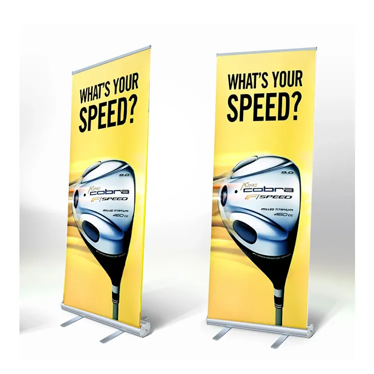 Vendita calda all'ingrosso Eco pubblicità Display per interni Roll Up Banner Stand portatile retrattile pull up banner display rollup Stand