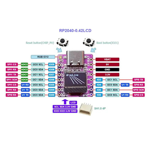 ESP32 C3 / RP2040 Raspberry Pi Pico scheda di sviluppo con 0.42 pollici LCD risc-v WiFi Bluetooth microprython - Product Image 5