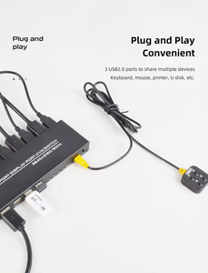 SY OEM DP 1.2 USB-A * 4 3840X2160 @ 60Hz 4KDpビデオ信号表示ポートKvmスイッチセレクター4ポートUSB2.0デバイス - Product Image 6