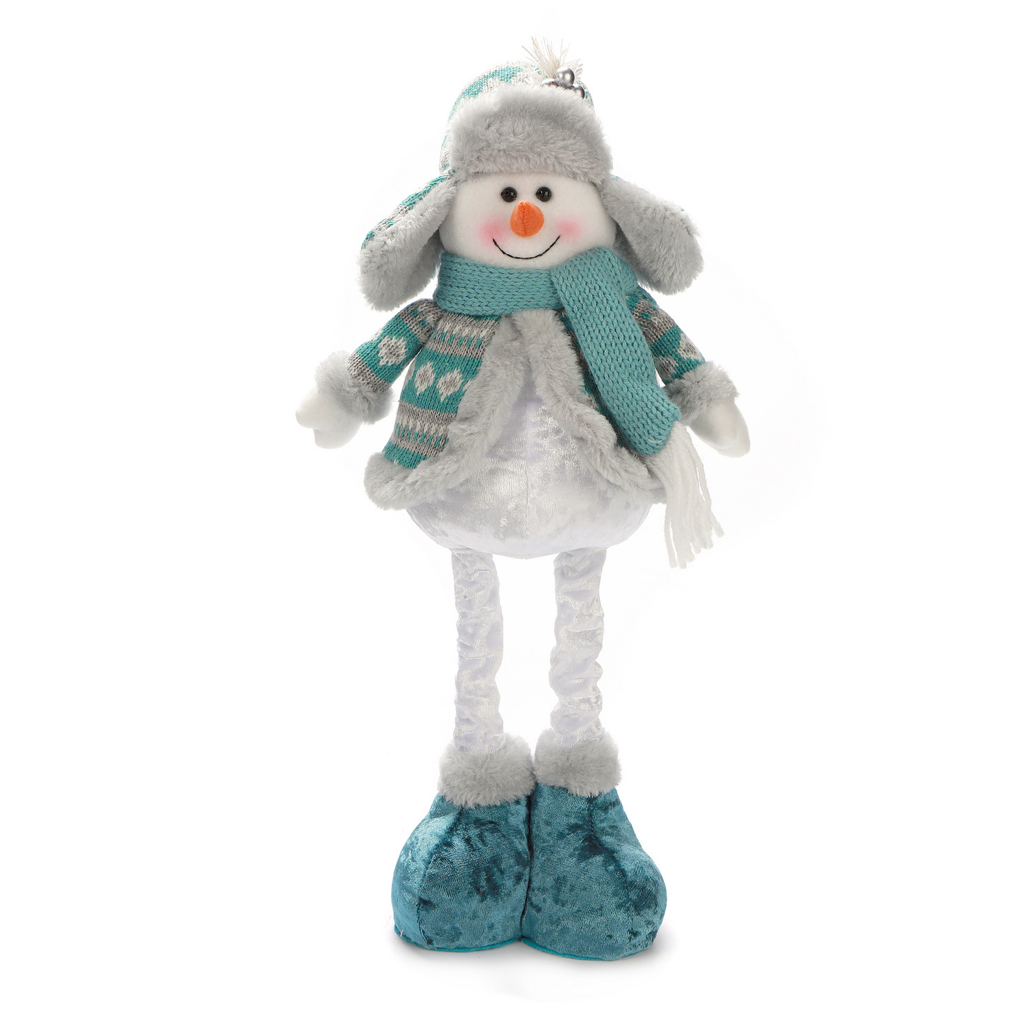 Bonhomme de neige rétractable bleu