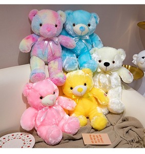 İnanılmaz Plushies renkli aydınlık ted-<span class=keywords><strong>dy</strong></span> ayı karikatür peluş oyuncak s Light-Up çocuklar için oyuncak ayı peluş peluş oyuncak dolması hayvan oyuncak