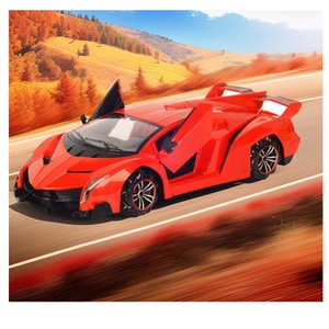 新しい2.4Gリモートコントロールモデル光と音楽を備えた高速ドリフトカー、1:14ドア開口部Rcドリフトカー、電気玩具車両カー