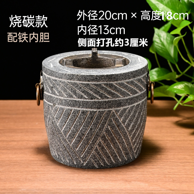 Handmade stone stove, style Z (with iron inner liner)