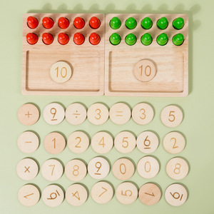 Recién llegado, juguetes educativos Montessori, Material de madera, conteo, suma, resta, aprendizaje cognitivo para niños pequeños - Product Image 5