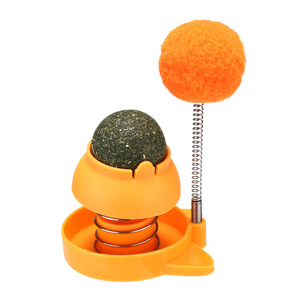 Juguetes para mascotas para gatos, juguetes deportivos interactivos para jugar con bola de resorte doble giratoria para masticar bolas de hierba gatera, juguete para gato - Product Image 1
