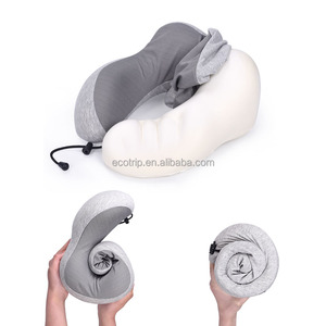 Set bantal pijat leher busa memori tidur pesawat kereta terdiri dari bantal Nick & Masker Mata - Product Image 2