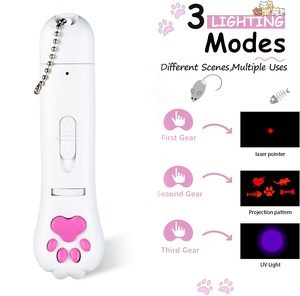 3 in 1 USB ricaricabile zampa rossa luce interattiva Laser Cat Teaser esercizio allenamento modello di proiezione giocattolo per gatti - Product Image 4