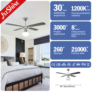 1stshine tavan vantilatörü benzersiz tasarım yüksek kaliteli 4mdf bıçak 3 hız çekme zinciri anahtarı tavan fanı - Product Image 3