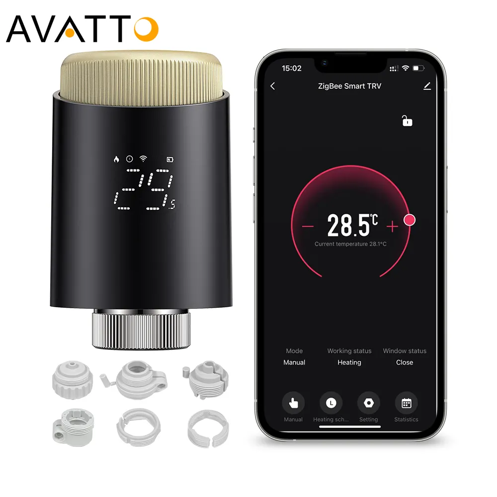 Avatto WiFi Tuya vanne de radiateur thermostatique intelligente contrôleur de température de chauffage au sol Thermostat Wifi programmable numérique