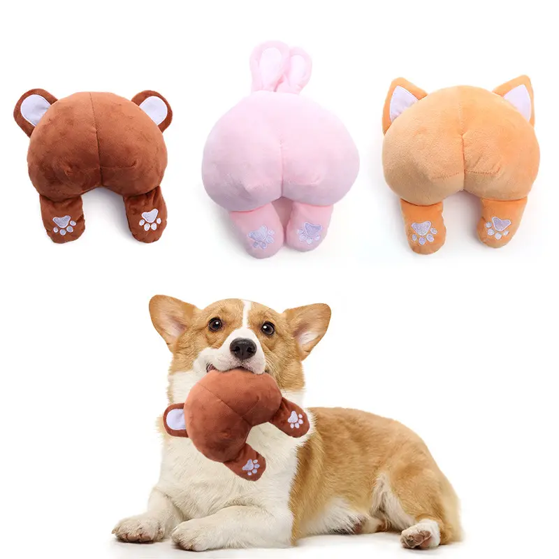 도매 새로운 디자인 에코 친화적 인 삐걱 거리는 개 장난감 박제 봉제 애완 동물 씹는 장난감