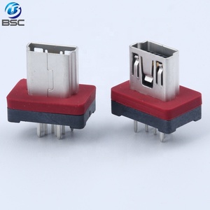 ขั้วต่อ USB IP65ขนาดเล็กกันน้ำช่องเสียบ5Pin แบบตั้งตรงผ่านรูเสียบ USB ตัวเมียแบบสัมผัสกับ30U ชุบทอง - Product Image 6