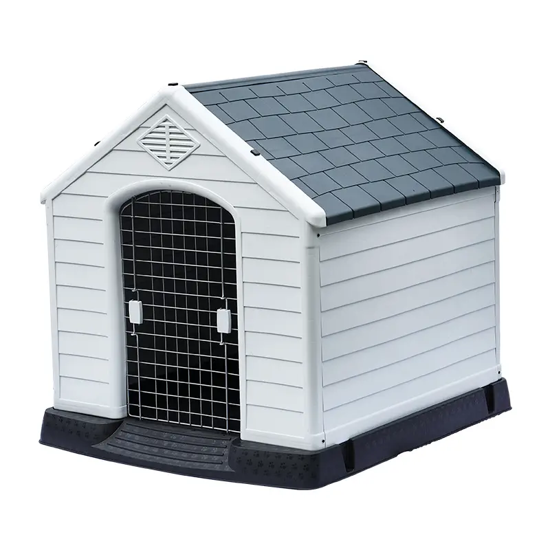 ペットの犬小屋耐久性のある防水屋外犬小屋大きな取り外し可能なプラスチック環境に優しい高級チェック柄OEMファッションサポート