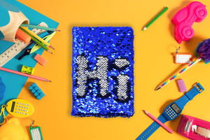 Cuaderno A5 con inventario de fábrica, cuaderno de lentejuelas con escamas de pescado, papelería creativa para uso infantil - Product Image 5