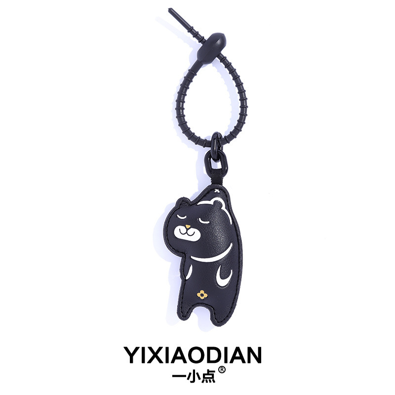 Cool black pendant-little flower dog