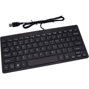 Teclado con cable USB pequeño de 78 teclas, Mini teclado de computadora USB compacto de luz delgada para Mac Windows