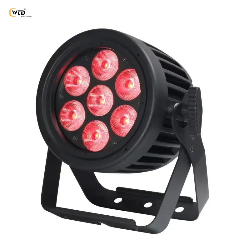 야외 DMX 4in1 방수 파 LED, IP65 RGBW 7x10w LED 파 RGBW 64