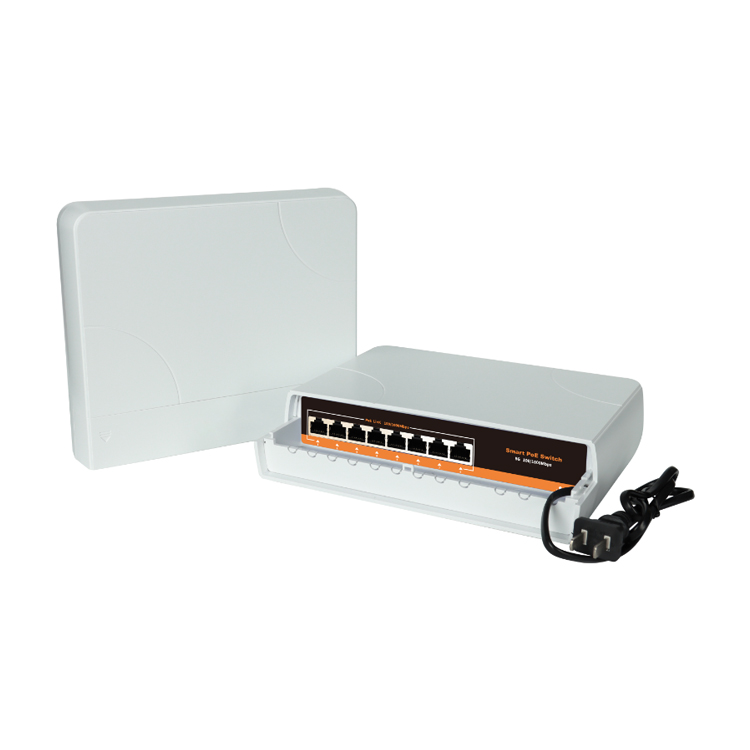 White 8 ports poe switch