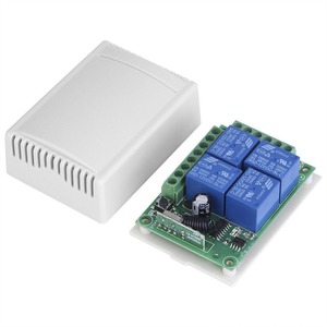 Modulo ricevitore relè DC 12V 4CH telecomando universale senza fili con trasmettitore RF remoto a 4 canali 433 Mhz - Product Image 2