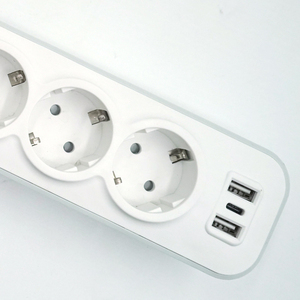 最佳价格家用矩形智能2m扁平插头电源板插座扩展，带5个插座Usb 3端口 - Product Image 5