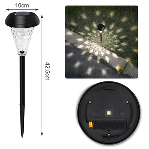 变色发光二极管明亮太阳能通道照明IP44户外太阳图案庭院灯 - Product Image 5