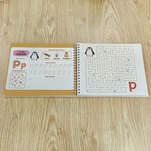 Factory Printed in Stock Spiral Hardcover <strong>Book</strong> Early Education Alphabet Writing Practice Kids Busy <strong>Book</strong> 74pages - Product Image 2