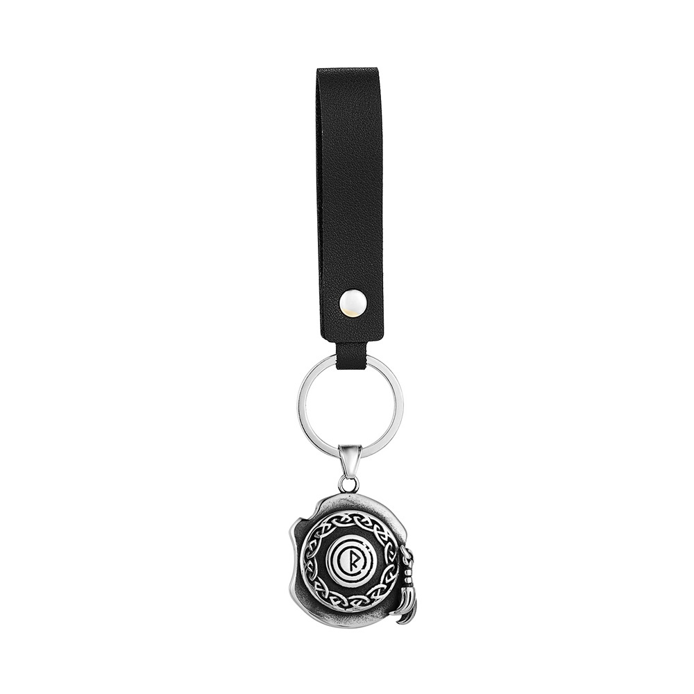 Leather pendant keychain