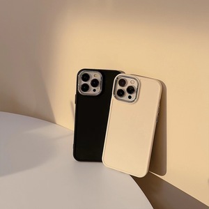 เคสโทรศัพท์ iPhone 16 PROMAX กรอบนิ่มสีพื้น Apple 15 Minimalist 14 13 electroplated