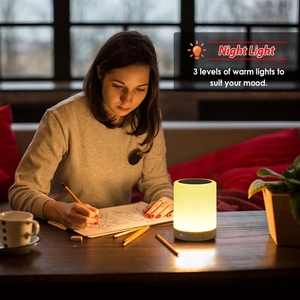 צבעוני USB FM רדיו מתכוונן קטן LED TouchLamp אלחוטי רמקול מגע שלט רחוק מתנת בית אלחוטי קוראן נייד <span class=keywords><strong>MP3</strong></span>