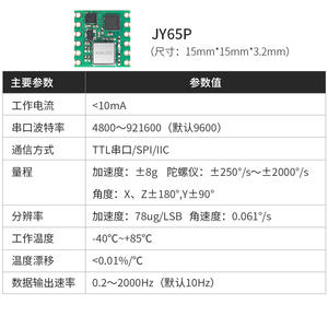 Witmotion Jy 65P/<span class=keywords><strong>Adxl375</strong></span>/Adxl357 <span class=keywords><strong>3</strong></span>-assige Versnellingsmetermodule 200G 40G 8G Sensor Imu Ahrs 3d Motion Tracking - Product Image 1