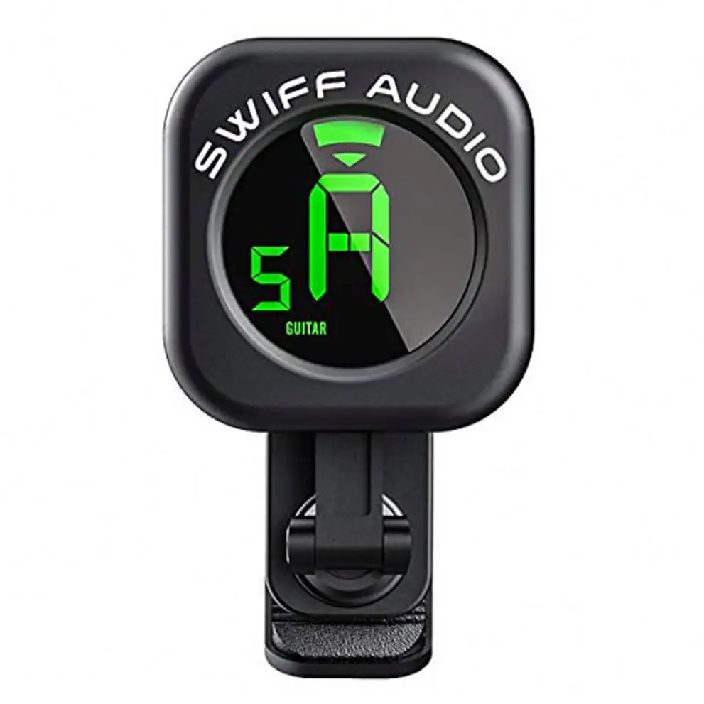 SWIFF Guitar Tuner Clip-On High Precision mini Tuner Auto-Off Tuner for All 12 String Instruments Bass Ukulele Violin Chromatic