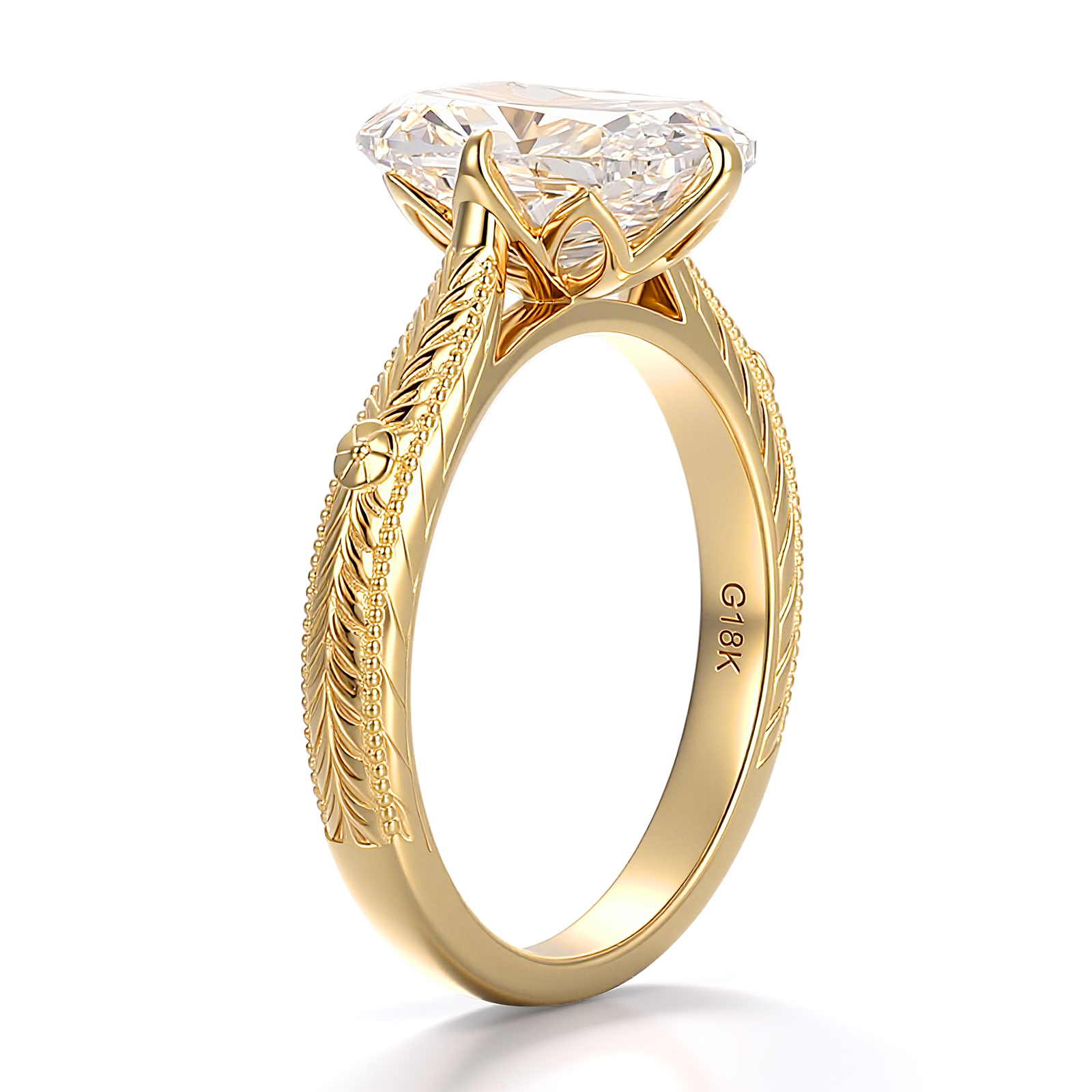 real solid 14Kgold lab diamond ring
