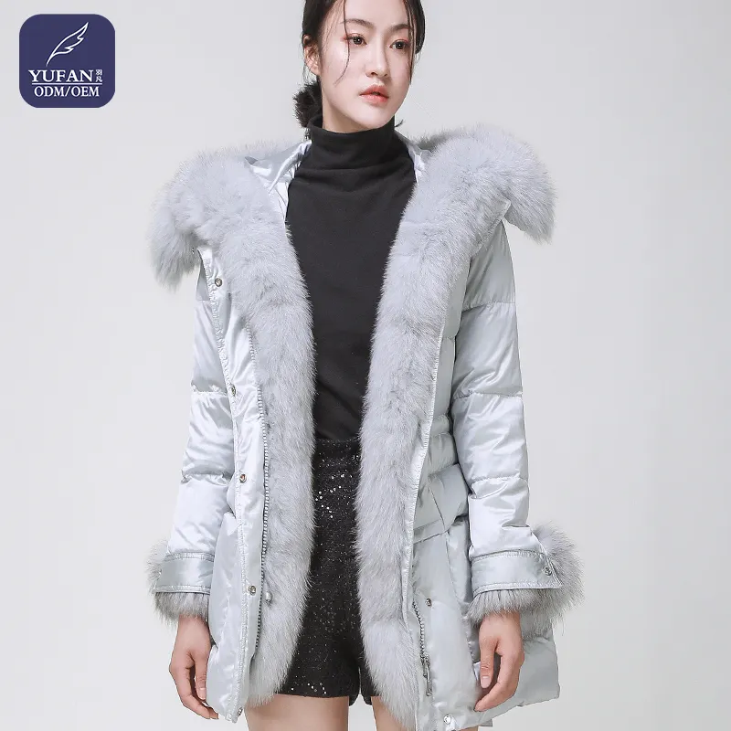 YuFan-Chaqueta industrial de fabricación china para mujer, abrigo largo personalizado de invierno, abrigo de piel, abrigo de invierno