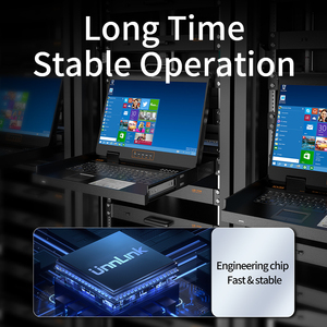 Unnlink LCD VGA <strong>KVM</strong> <strong>Switch</strong> OSD Hot Key Switching 4/<strong>8</strong>/16 <strong>Input</strong> <strong>1</strong> <strong>Output</strong> <strong>KVM</strong> Console 17/17.3/19 Inch Screen Cascade Cabinet Design