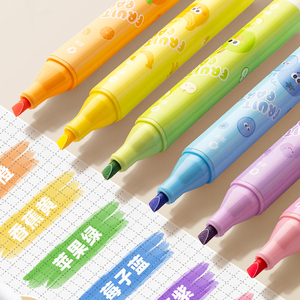 Wholesale Erasable <strong>Highlighter</strong> Pen Marking Numbers for Elementary Students Dual-tip <strong>Colorful</strong> Note-taking Highlighting Contouring - Product Image 2