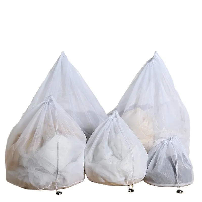 Großhandel verdickte feine Mesh Grob Mesh Wäsche sack Akzeptieren benutzer definierte Größe Polyester langlebige Kleidung Unterwäsche BH Wasch beutel