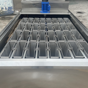 Máquina comercial de bloques de hielo de alta velocidad, contenedor de bloques de hielo